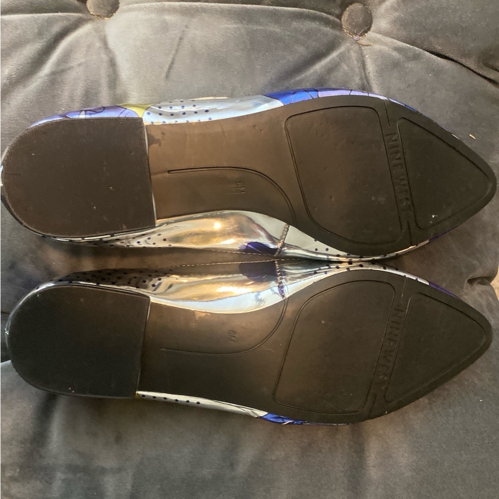 Nine West Blue and Silver Heels Elegant Design